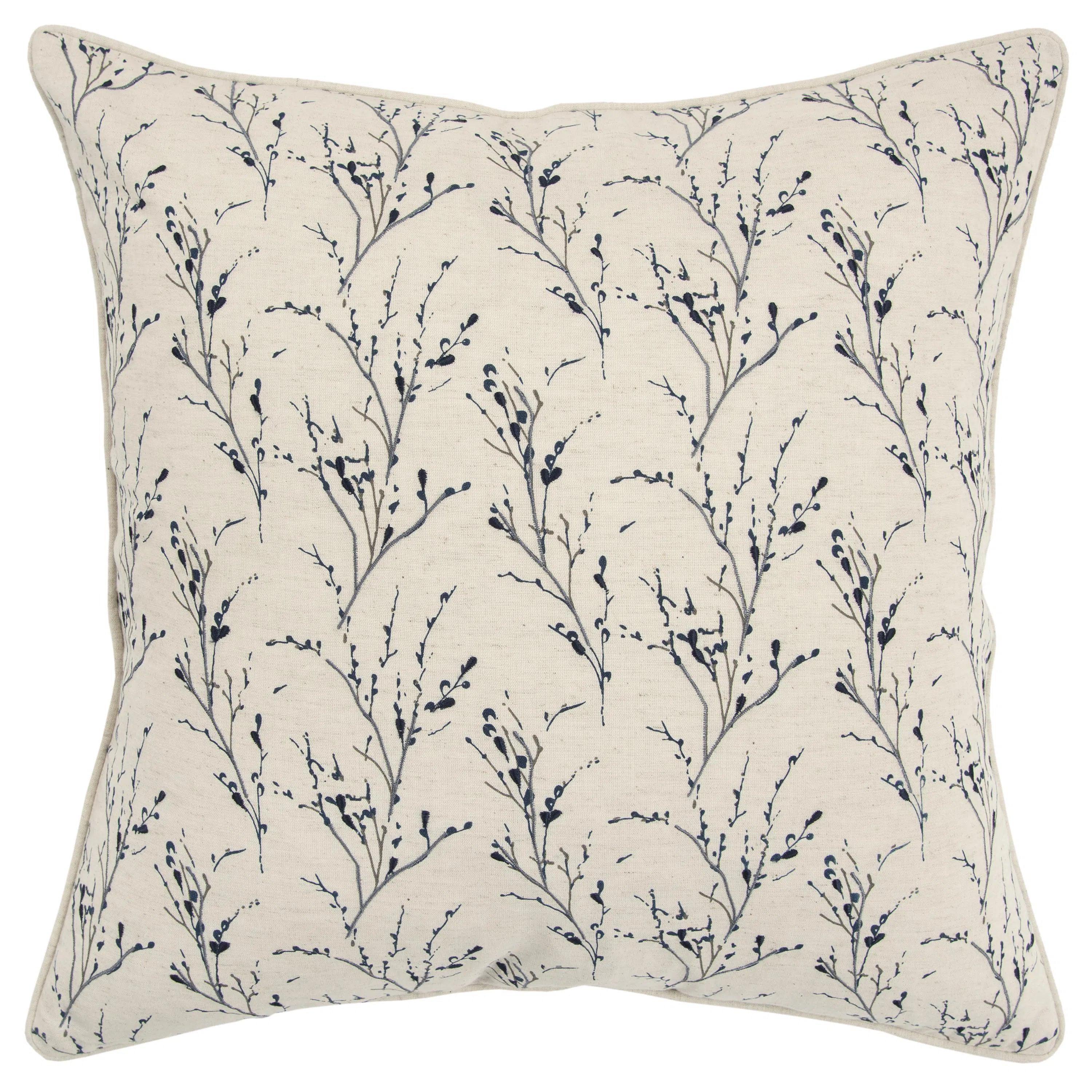 Ady Floral Throw Pillow With Down Insert