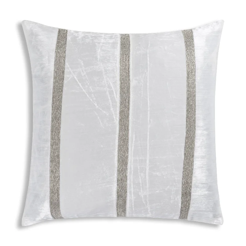 Amani Crushed Ivory Velvet Pillow