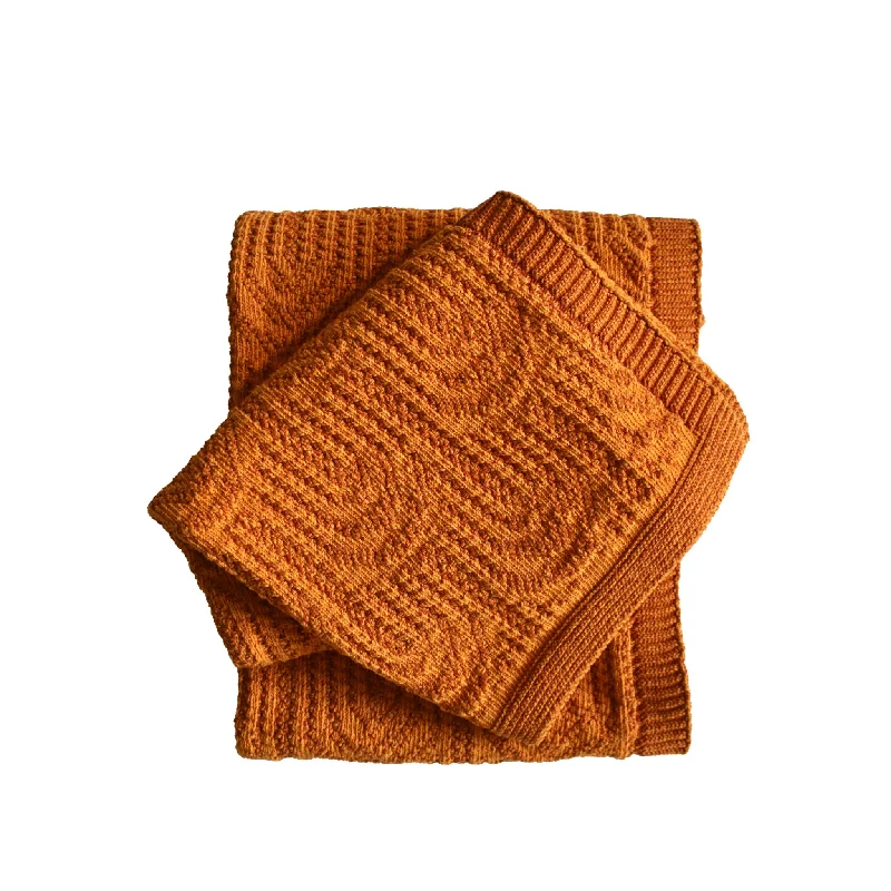 Arch Texture Throw in Orange