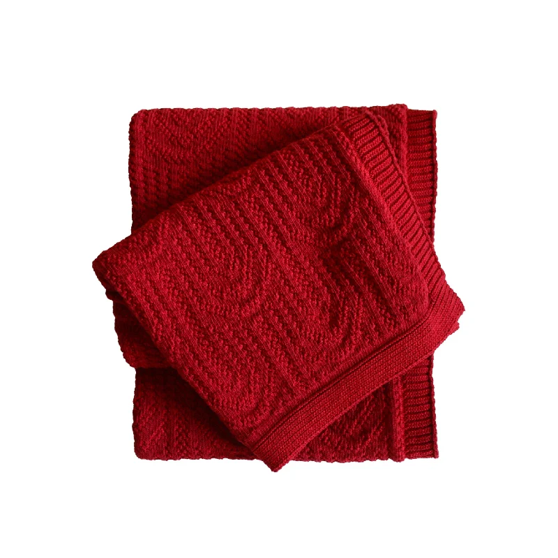 Arch Texture Throw in Red