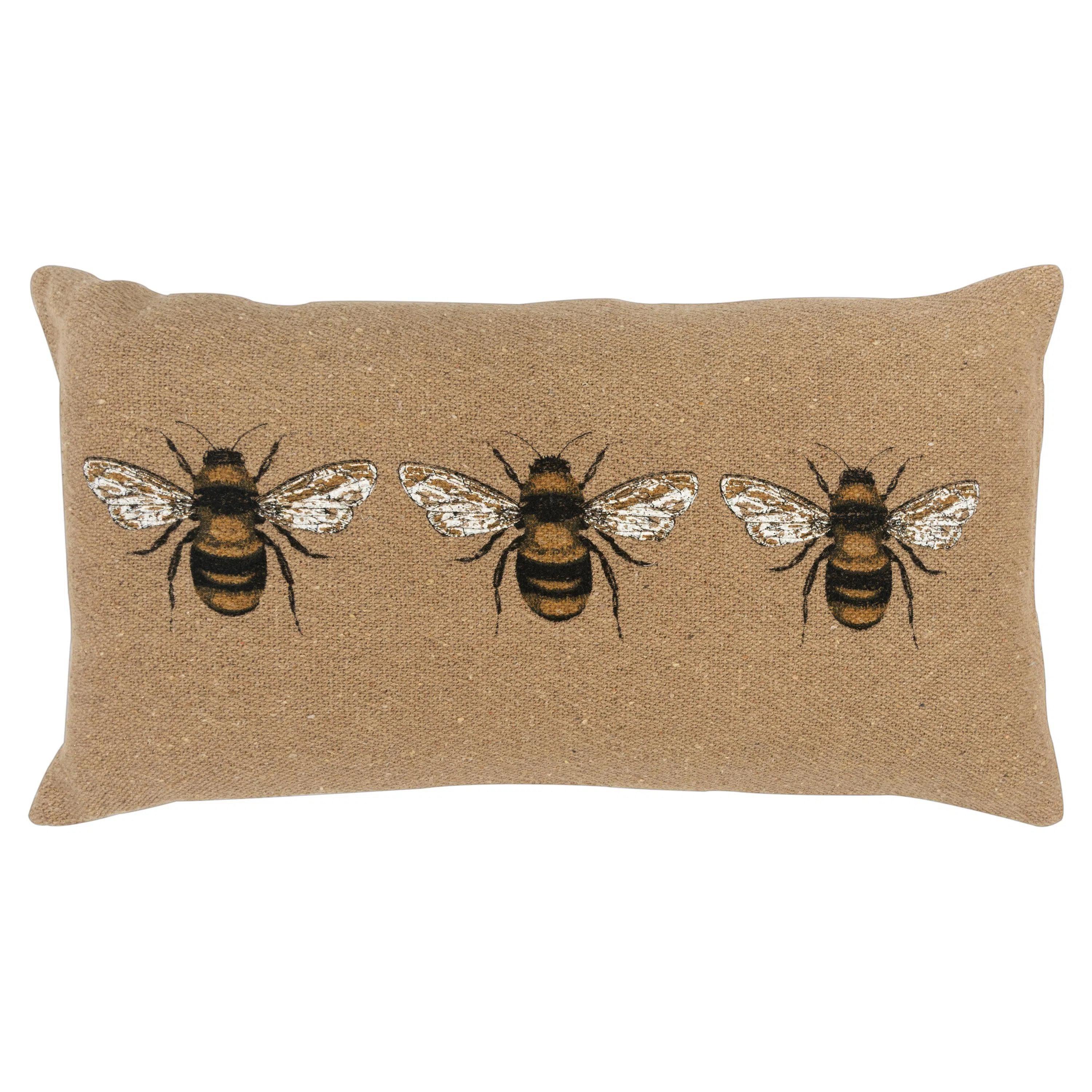 Bee Brown Lumbar Pillow With Insert