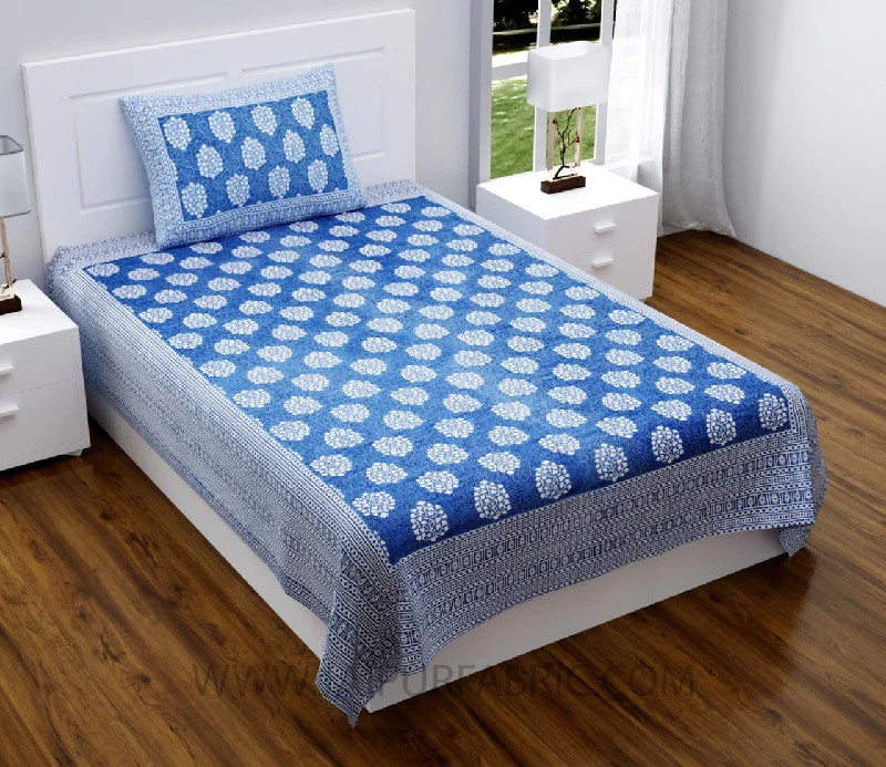 Blue Traditional Badge Single Bedsheet