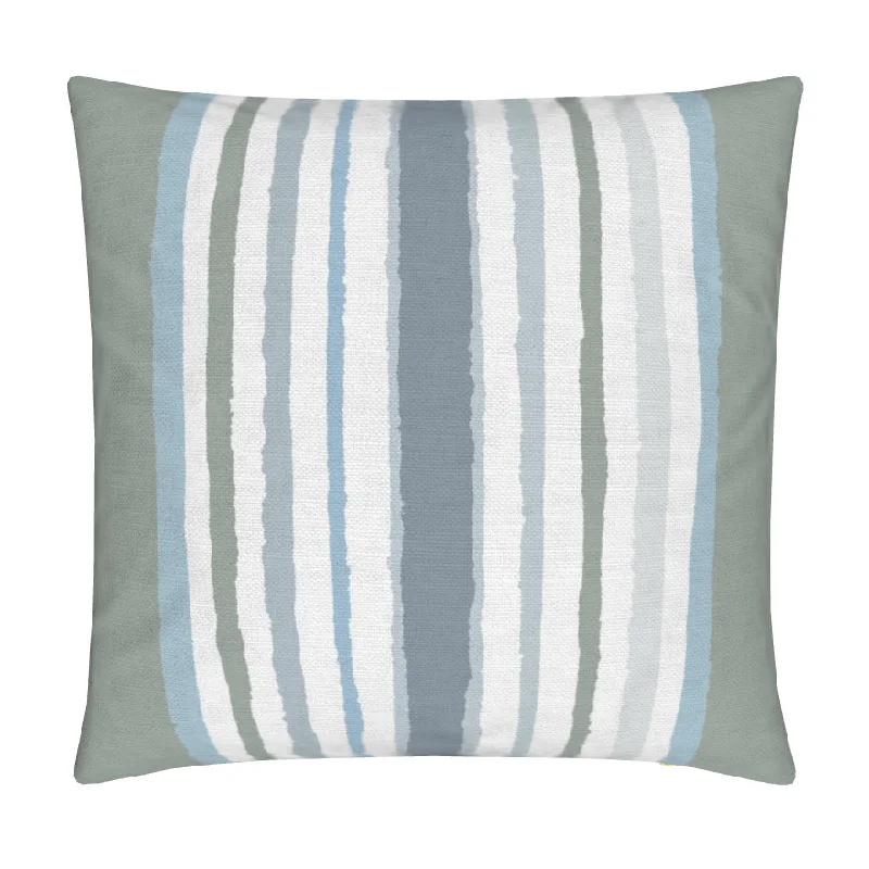 Brother Stripe Sea Blue Luxury Pillow