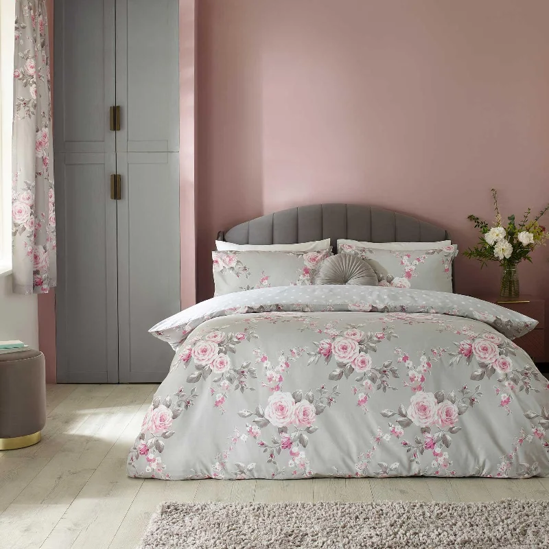 Canterbury Floral Duvet Cover Set Grey