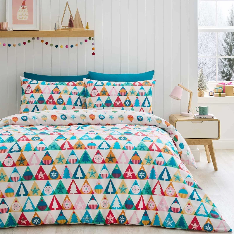 Christmas Geo Duvet Cover Set