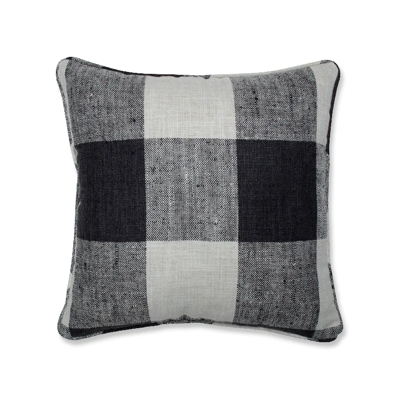 Check Please Thunder Black 16.5-Inch Throw Pillow