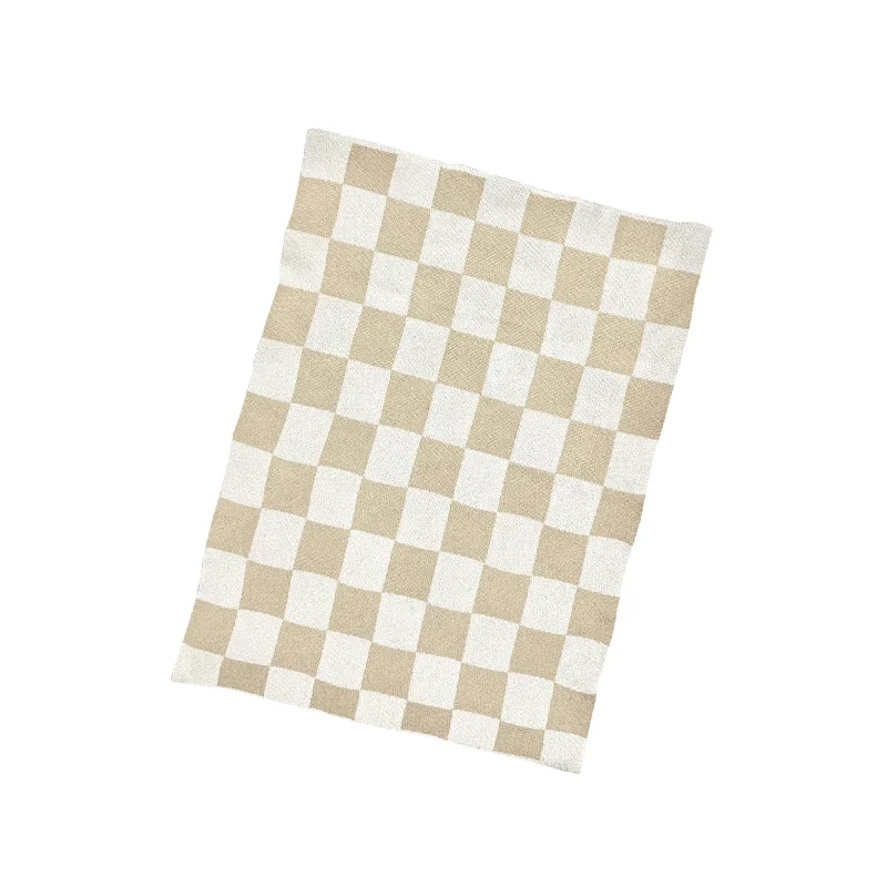 Checkers Mini- Linen Baby Blanket