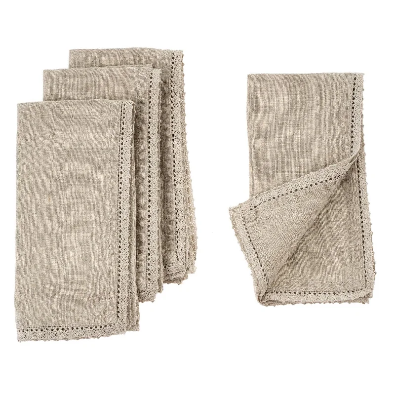 Eliza Lace Linen Napkins