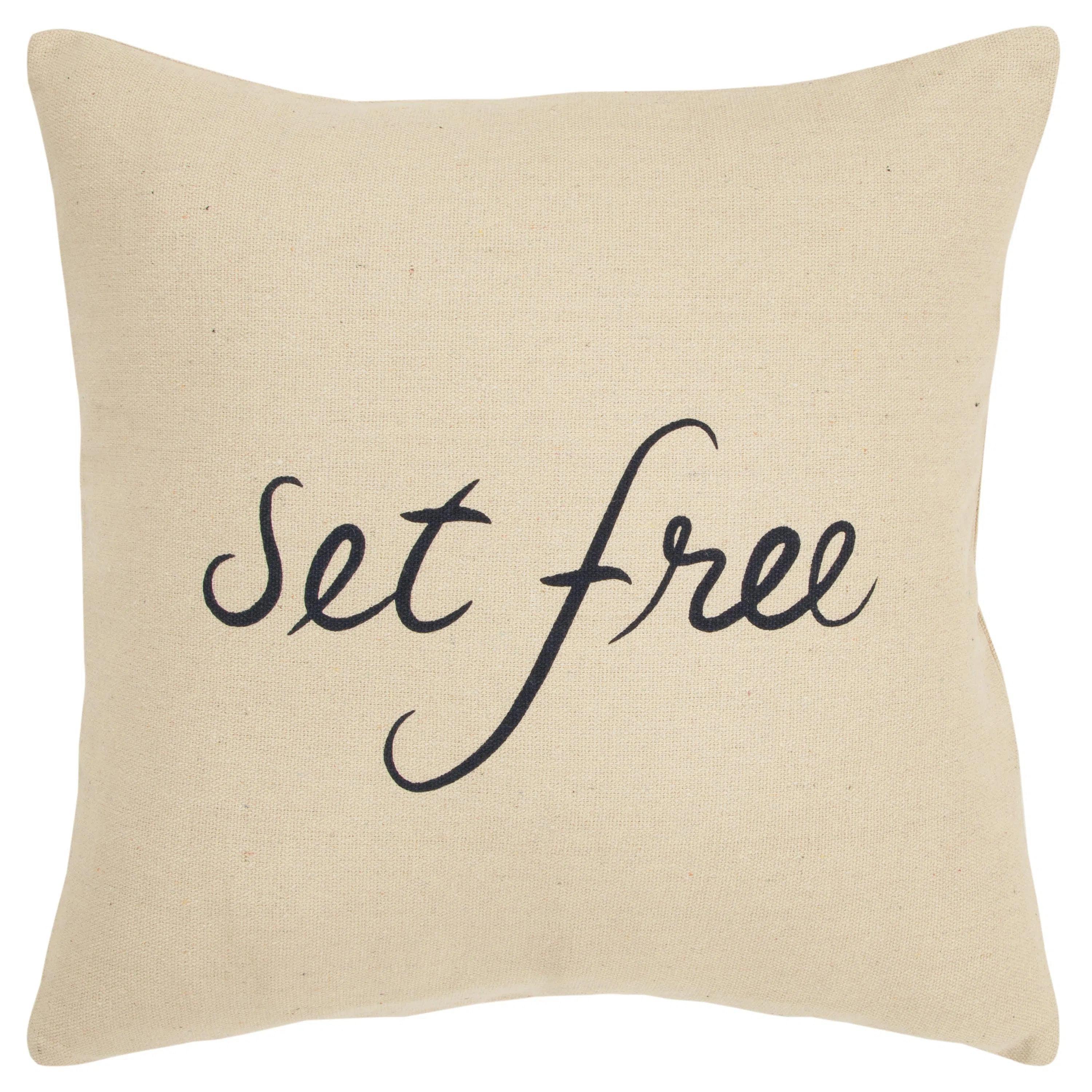 Faith Square Throw Pillow Cover With Insert