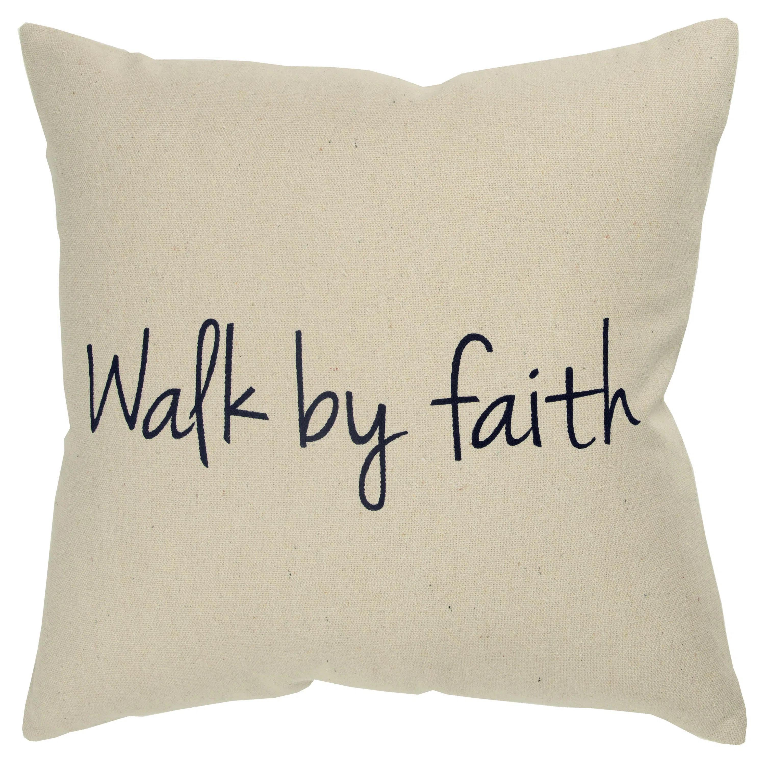 Natural Faith Square Throw Pillow Cover With Insert