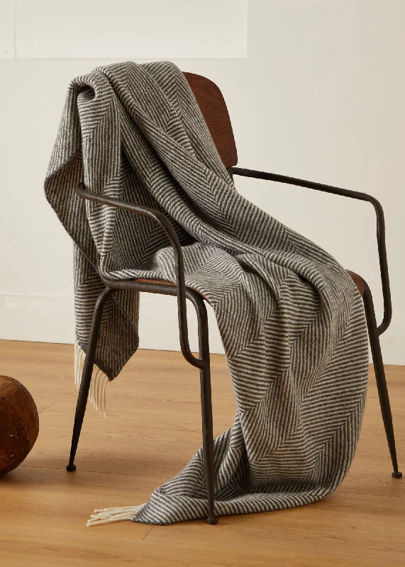 Foxford Oxford Herringbone Merino Throw