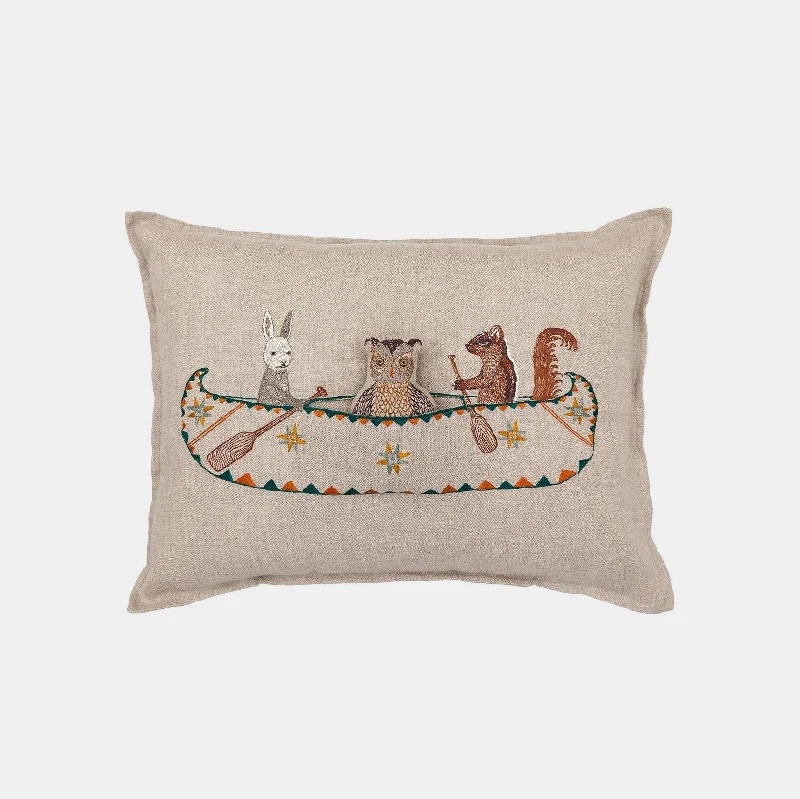 Friends Canoe Lumbar Pocket Pillow