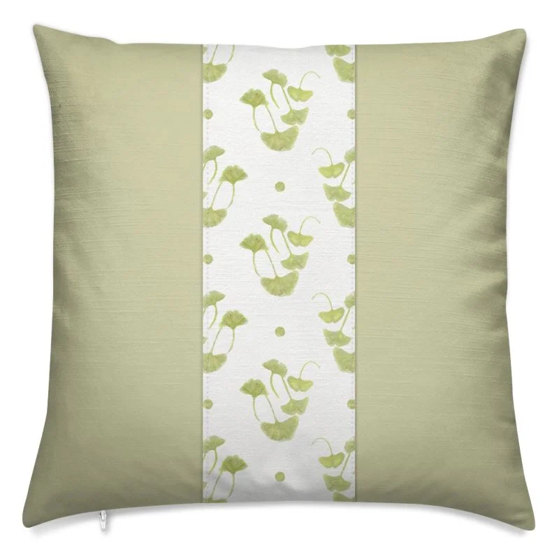 Ginkgo Chartreuse Green Luxury Panel Pillow