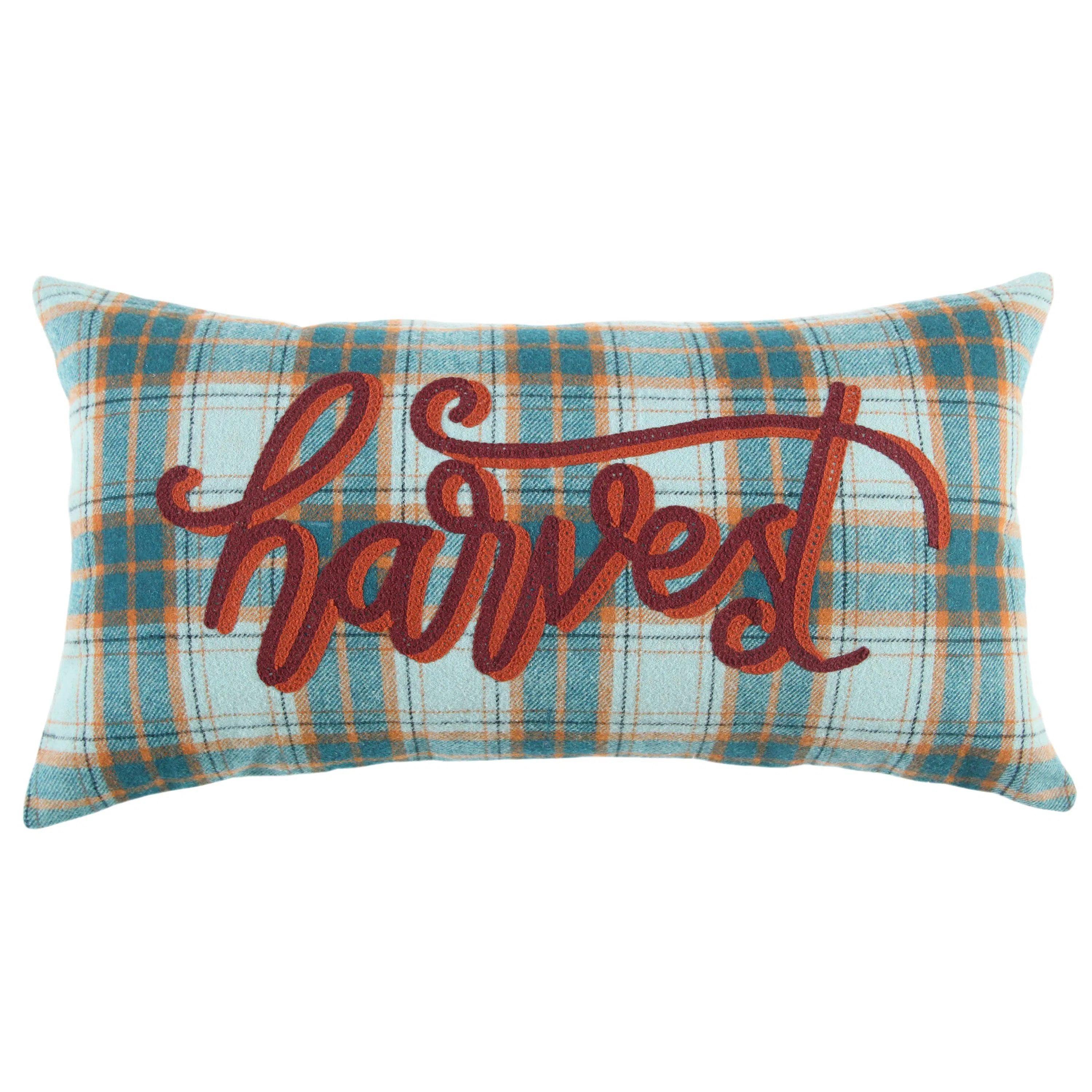 Harvest Teal Lumbar Pillow With Insert