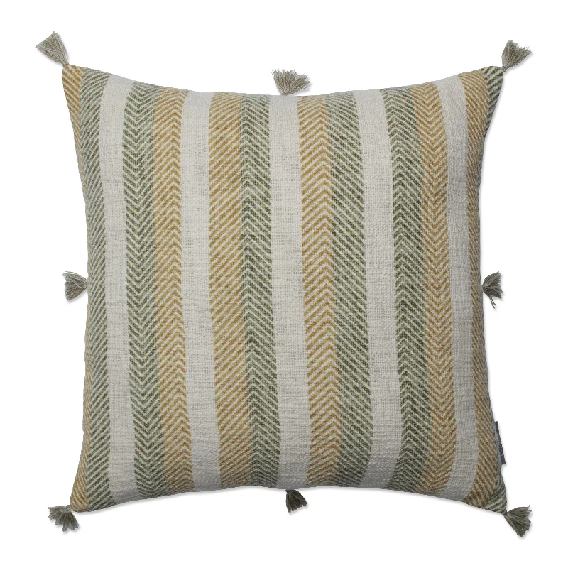 Aravali Grass Yellow 19-inch Throw Pillow