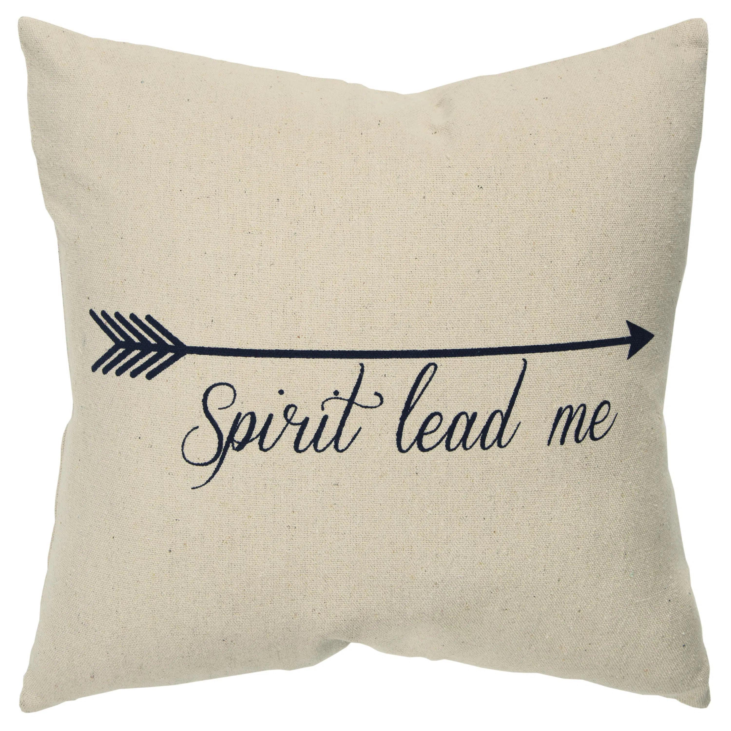 Knife Edge Faith Square Throw Pillow Cover With Insert