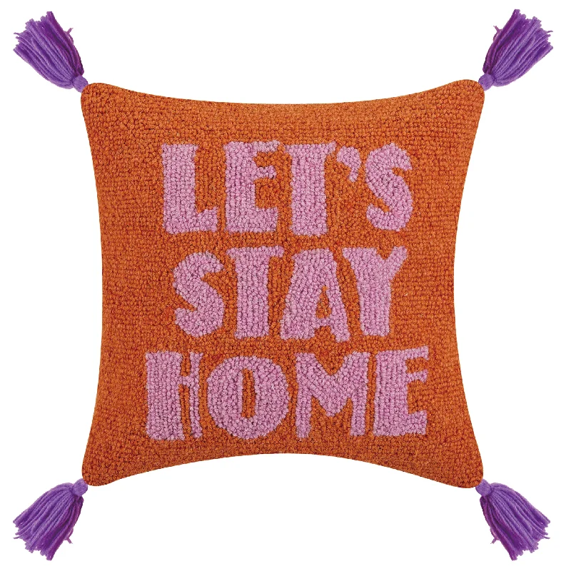 Let's Stay Home Hook Pillow