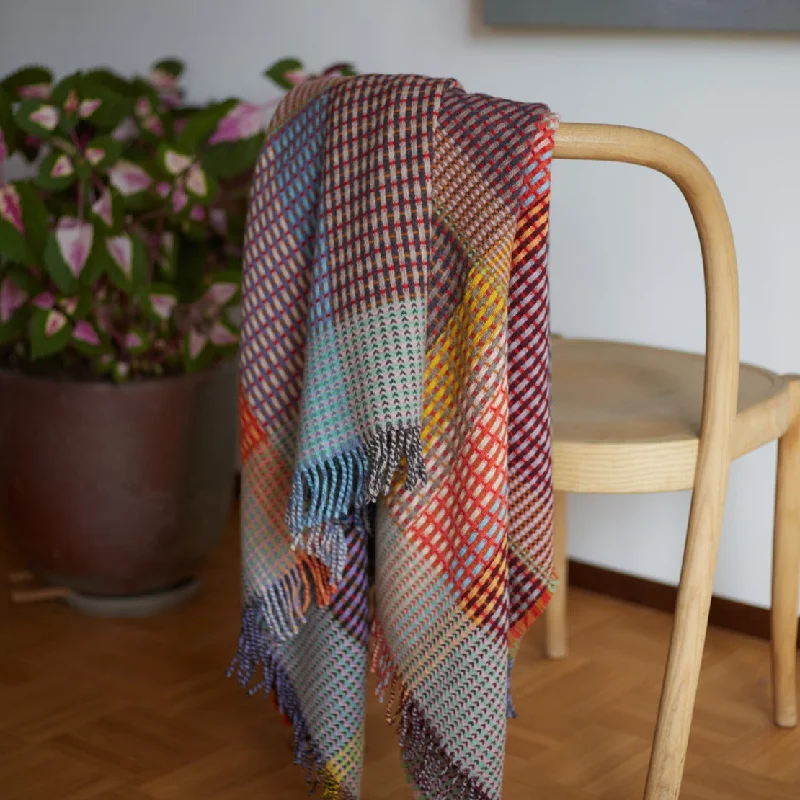 Lovelace Merino Lambswool Basketweave Lightweight Throw