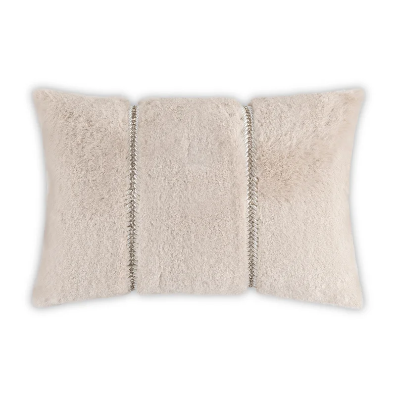 Lux Beige Fur Pillow