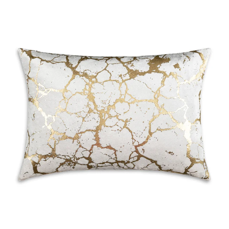 Mila Ivory Gold Lumbar Pillow