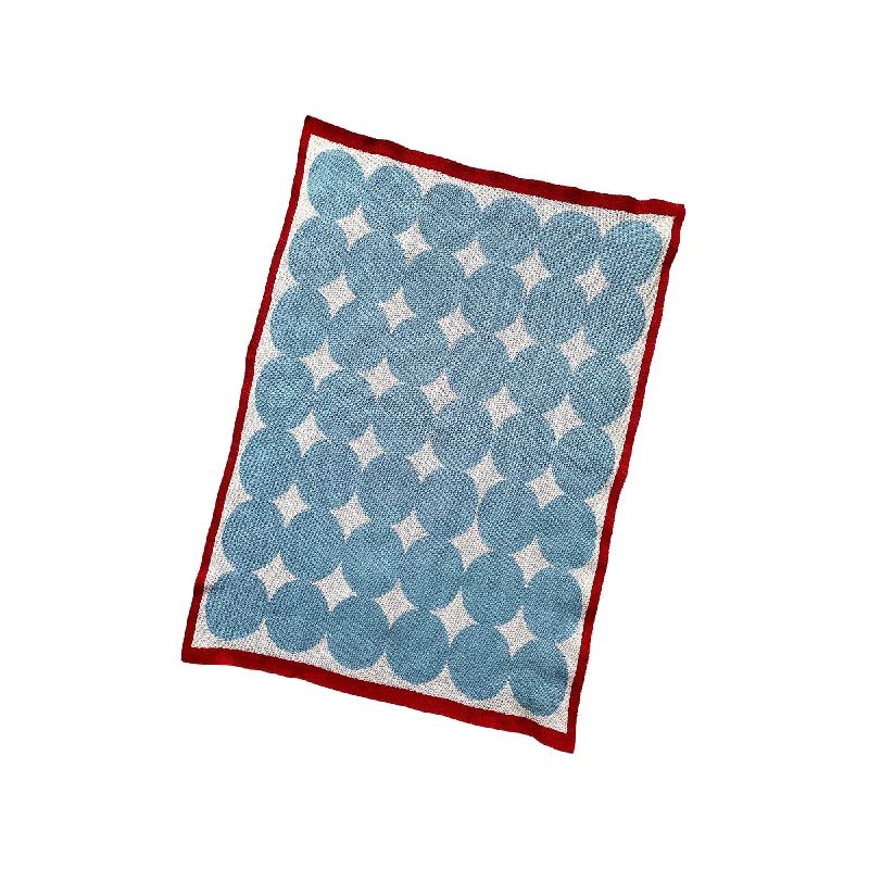 Dream Big Mini- Light Blue & Red Baby Blanket