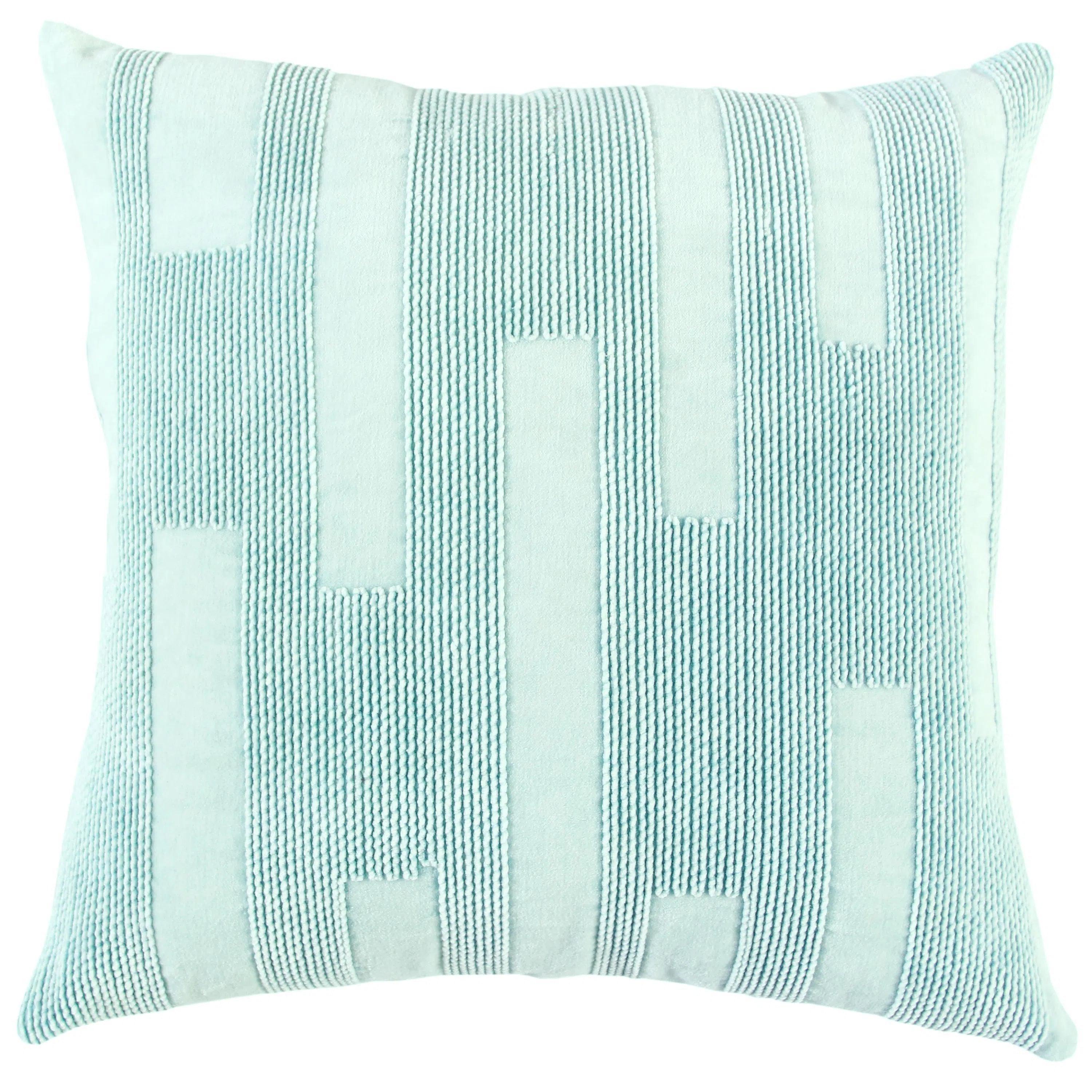 Mona Light Blue Throw Pillow With Down Insert