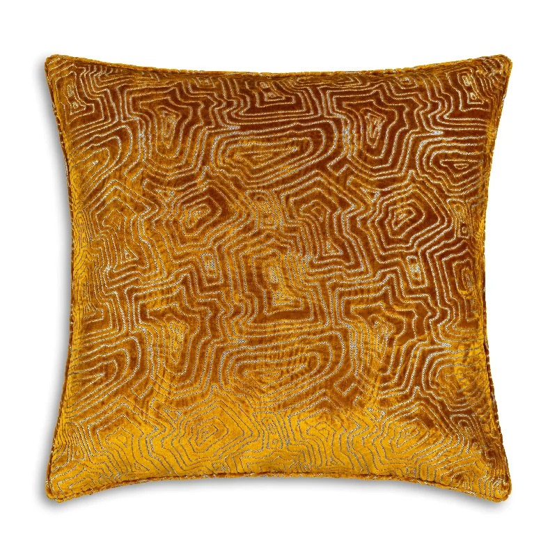 Nala Geometric Mustard Lumbar Pillow