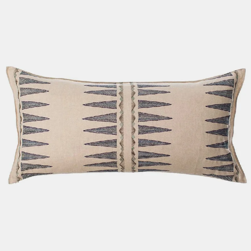 Navy Quill Lumbar Pillow