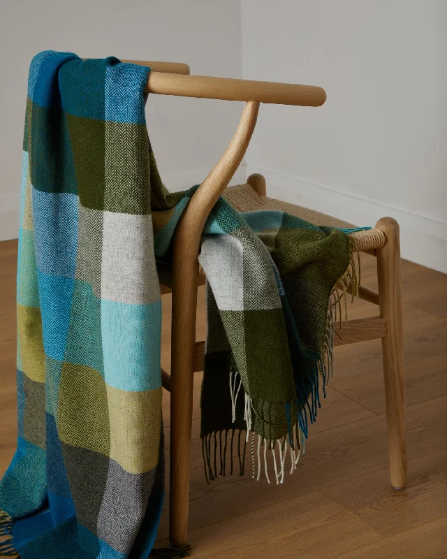 Foxford Neale Multi Check Lambswool Throw