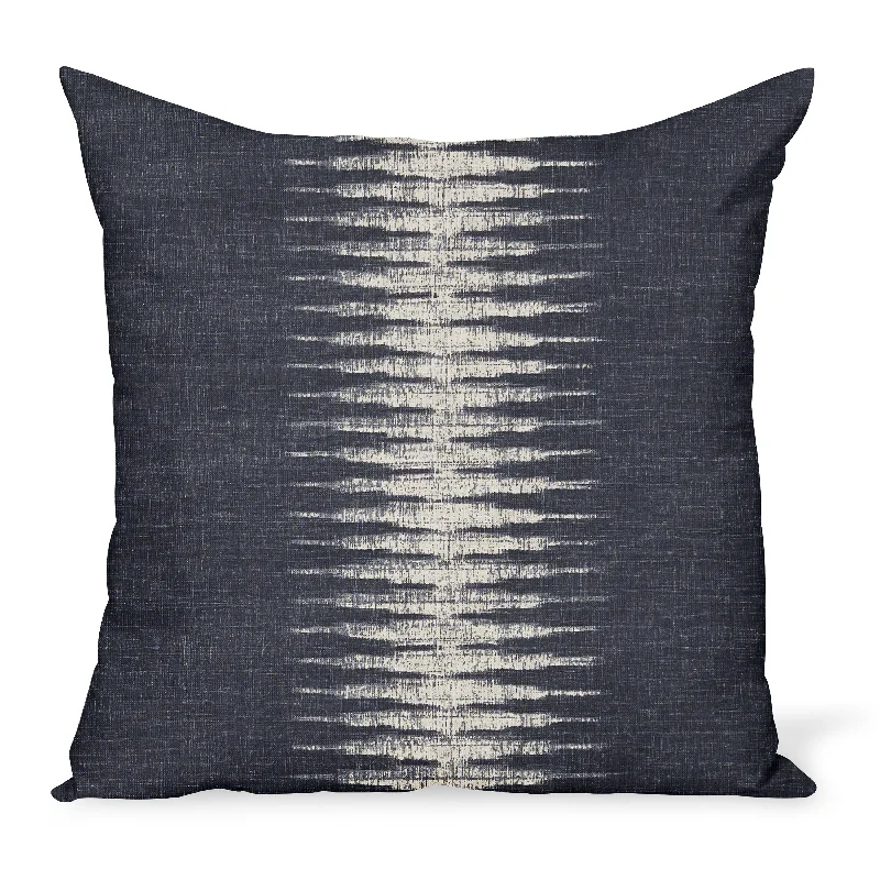 Peter Dunham Textiles Ikat in Charcoal Pillow