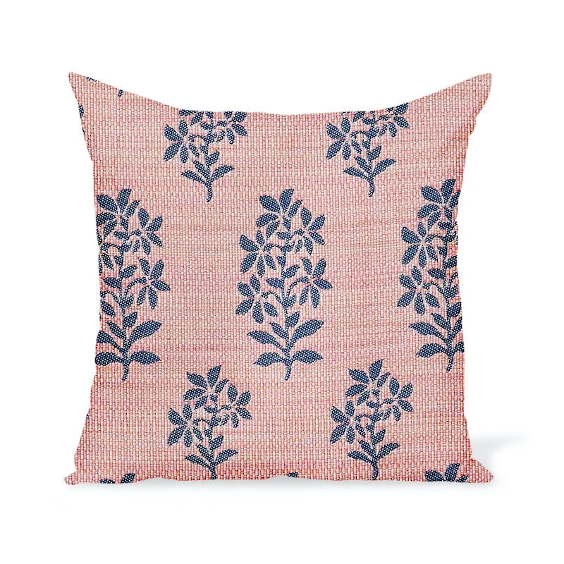 Peter Dunham Textiles Outdoor Asha in Indigo/Pink Pillow