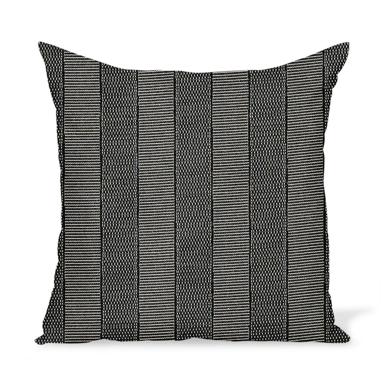 Peter Dunham Textiles Outdoor Asilah in Black on Natural Pillow