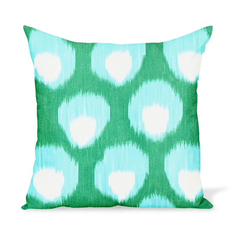 Peter Dunham Textiles Outdoor Bukhara in Green/Blue Pillow