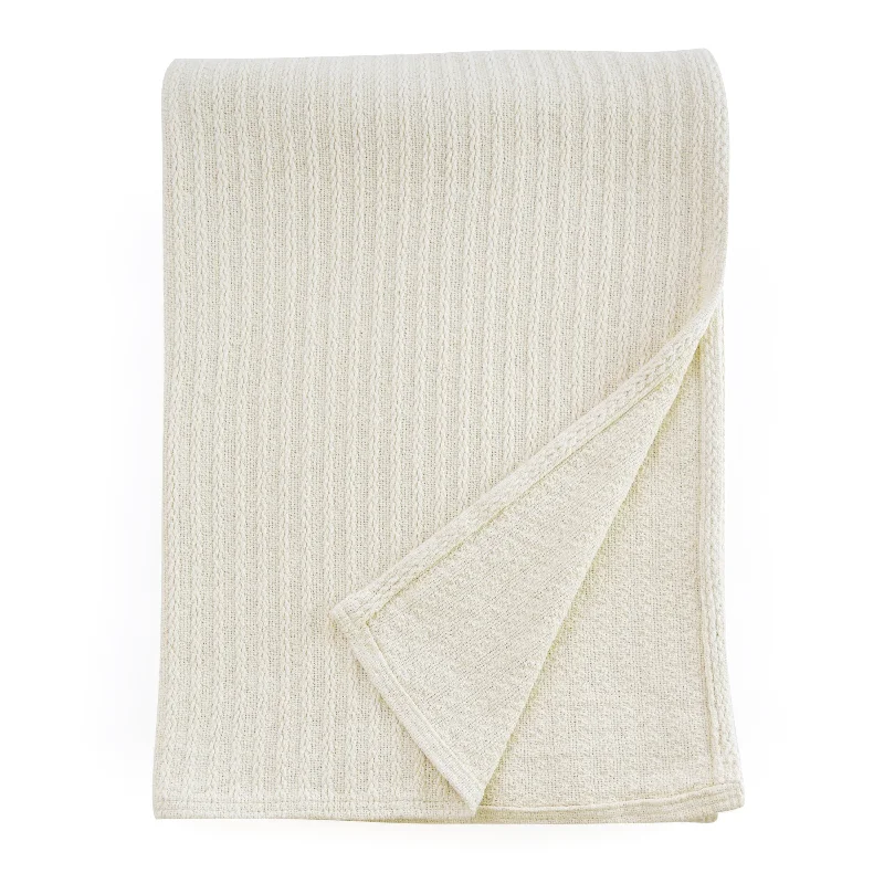 Seasonal Closeout: Cable Weave Cotton Blanket