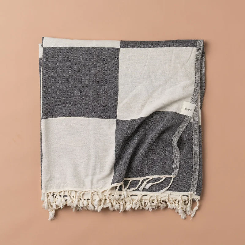 Sicily Cotton Throw | Black