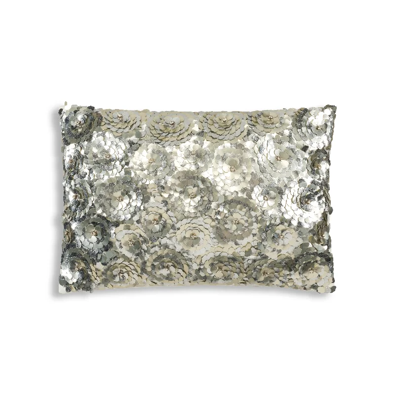 Sivo Ivory Silver Linen Pillow