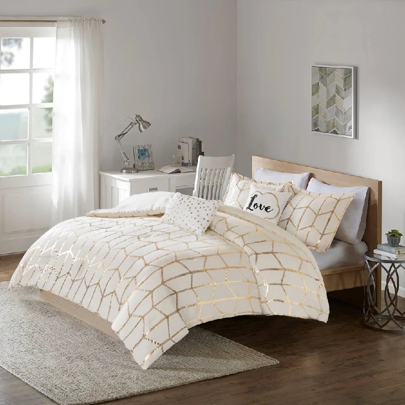 Streamdale Raina Metallic Printed Comforter Set