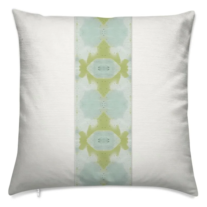 Sweet Gum Chartreuse Green & Blue Luxury Panel Pillow