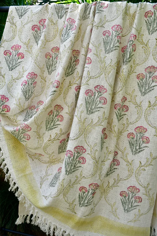 Green Pink Jaal Throw