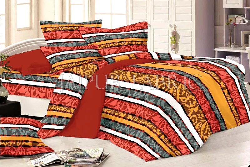 Tropical Multi Color Print Single Bed Sheet