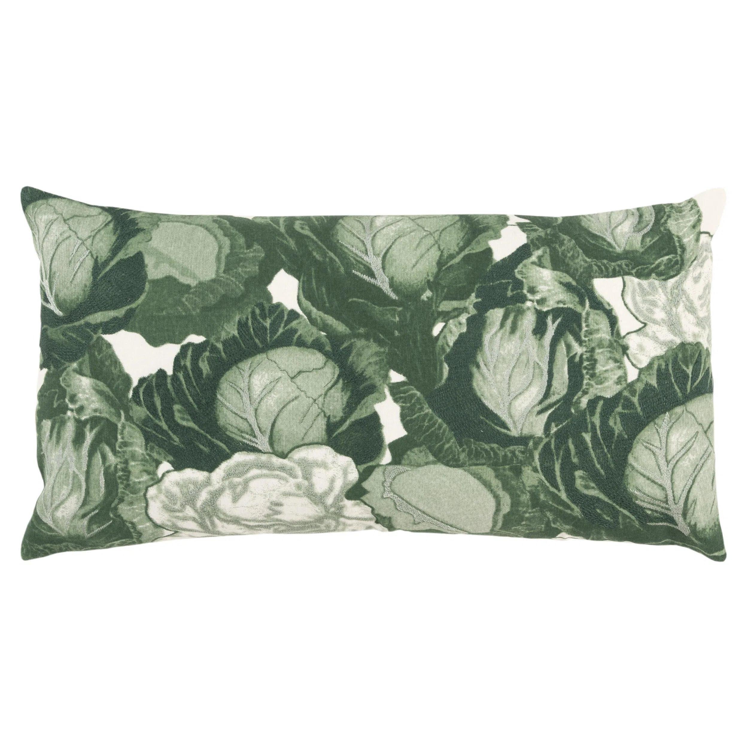 Yara Green Decorative Lumbar Pillow With Insert